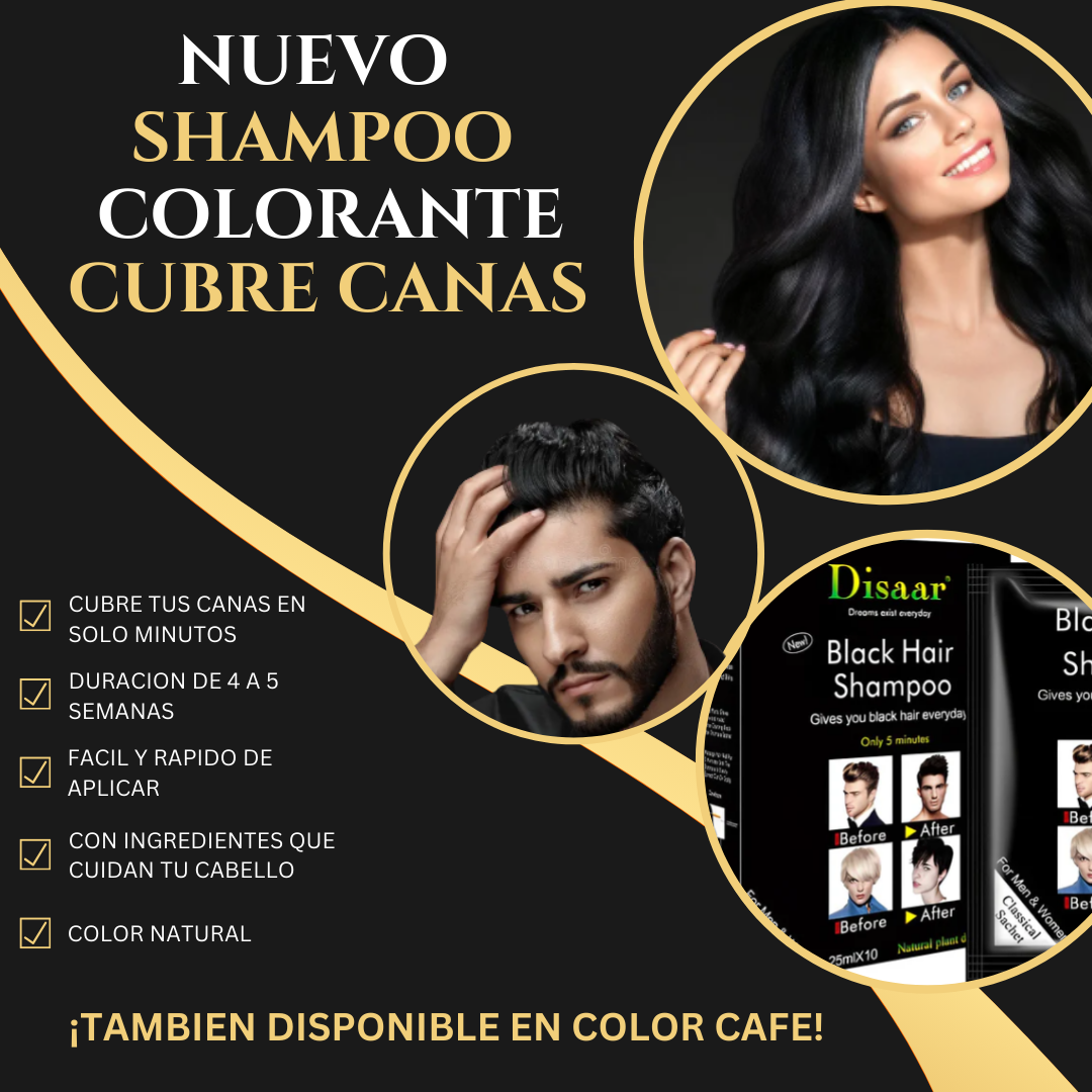 SHAMPOO COLORANTE CUBRE CANAS (10 SACHET)