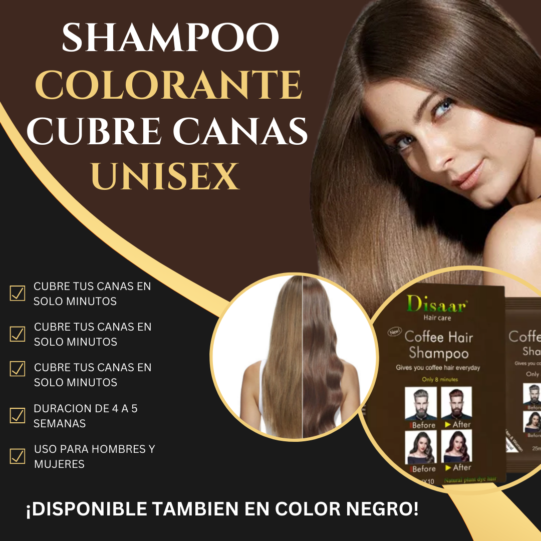 SHAMPOO COLORANTE CUBRE CANAS (10 SACHET)