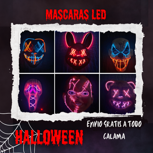 MASCARAS DE HALLOWEEN LED